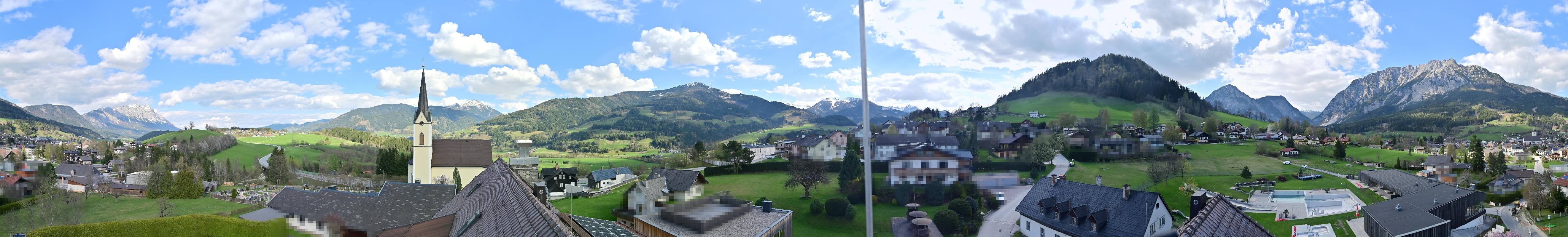 Archiv Foto Webcam Gröbming: Kirche und Panoramabad