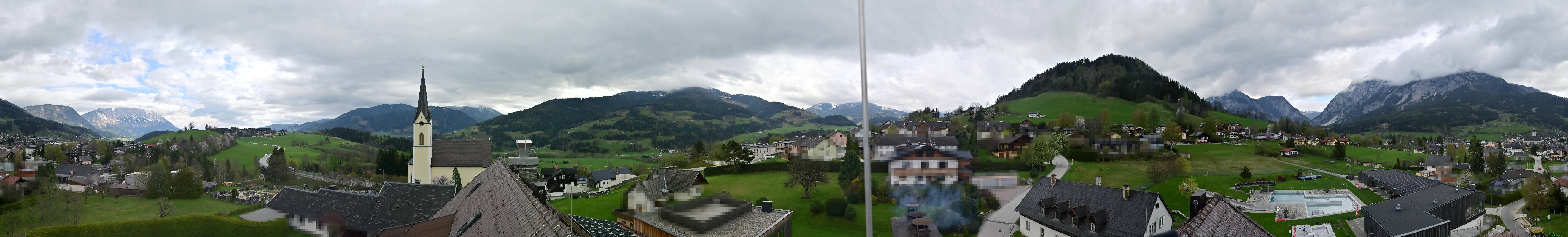 Archiv Foto Webcam Gröbming: Kirche und Panoramabad