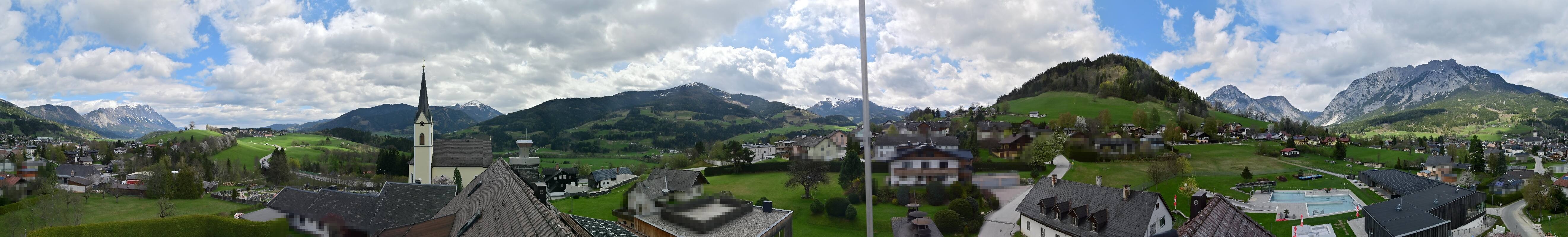 Archiv Foto Webcam Gröbming: Kirche und Panoramabad