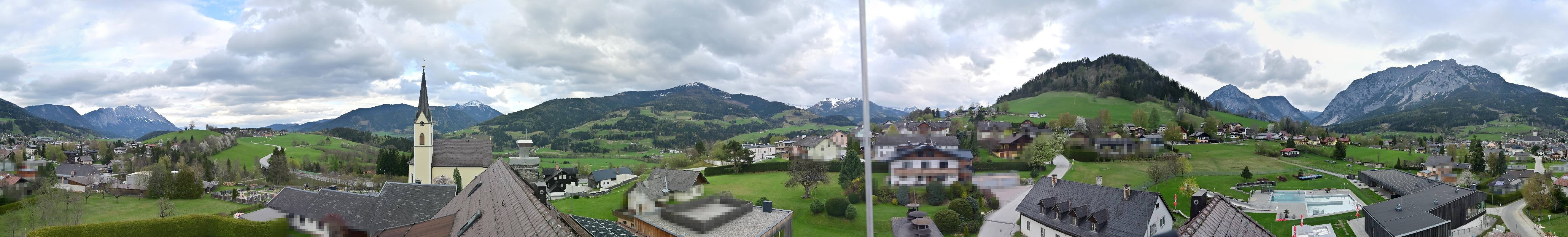 Archiv Foto Webcam Gröbming: Kirche und Panoramabad