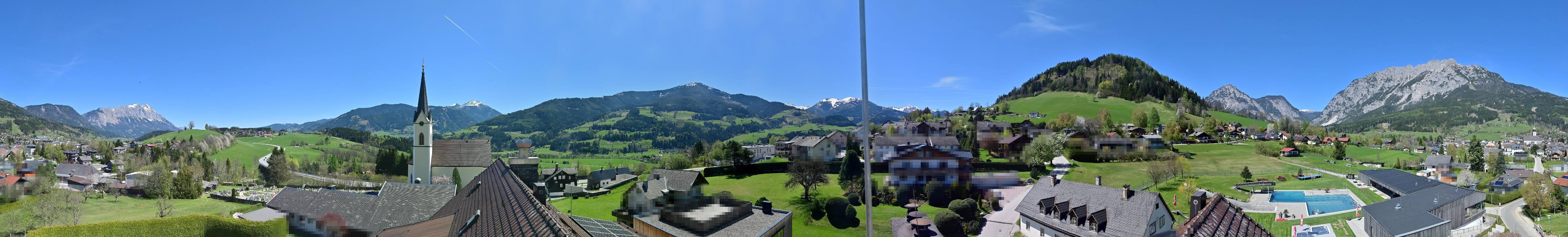 Archiv Foto Webcam Gröbming: Kirche und Panoramabad