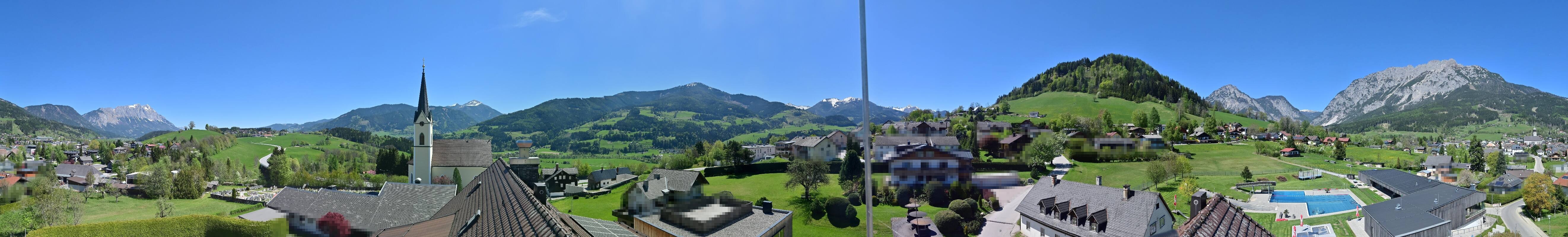 Archiv Foto Webcam Gröbming: Kirche und Panoramabad