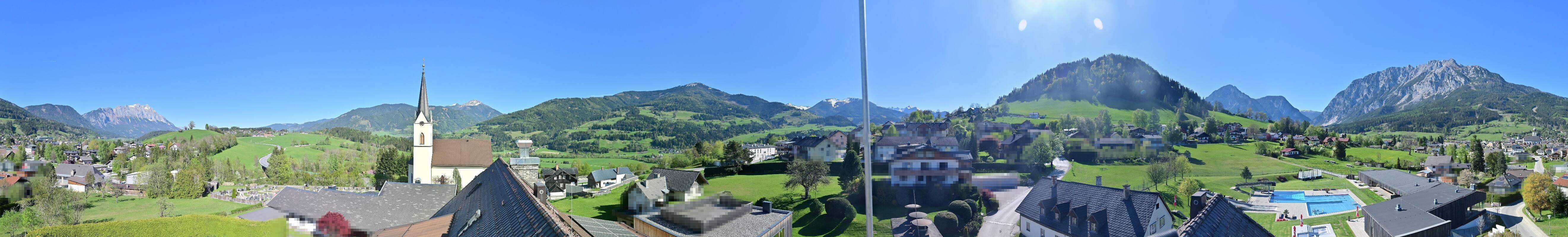Archiv Foto Webcam Gröbming: Kirche und Panoramabad