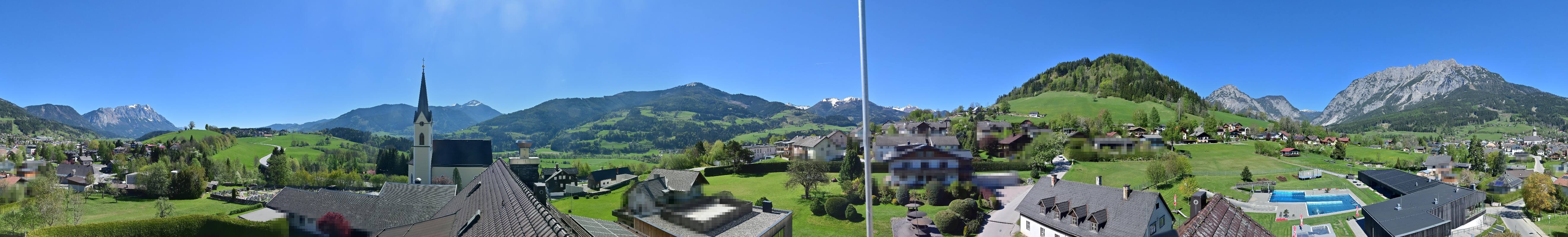 Archiv Foto Webcam Gröbming: Kirche und Panoramabad