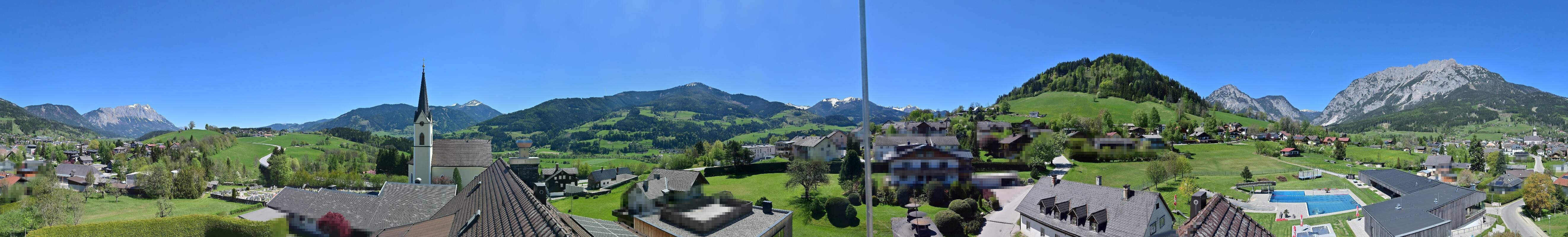 Archiv Foto Webcam Gröbming: Kirche und Panoramabad