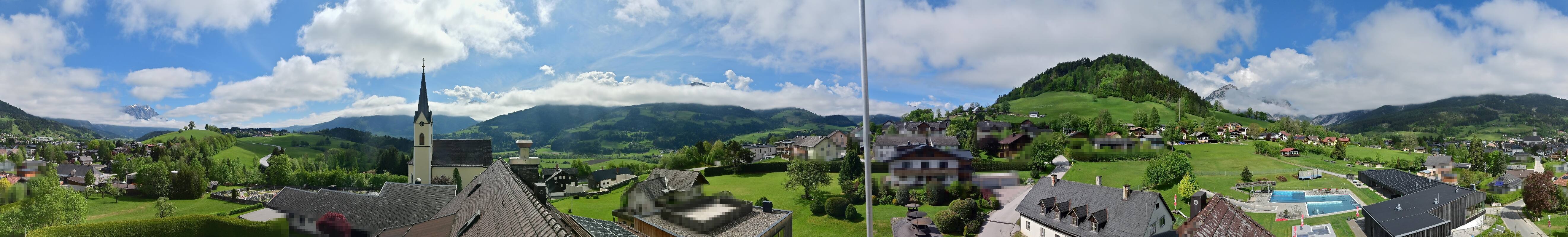 Archiv Foto Webcam Gröbming: Kirche und Panoramabad