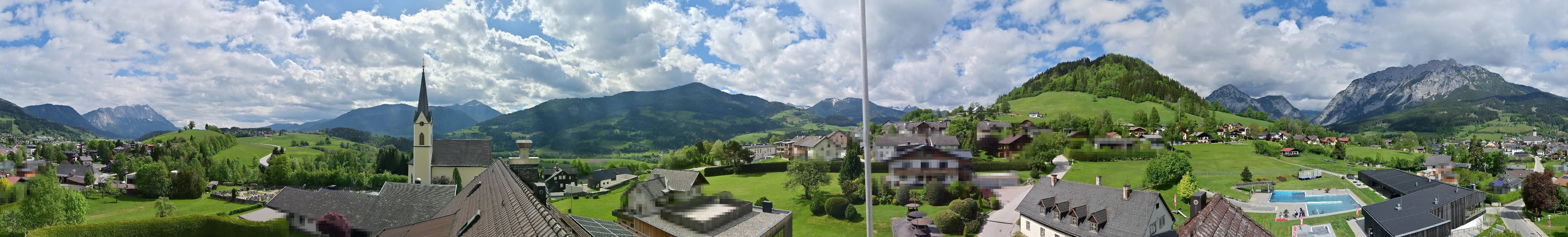 Archiv Foto Webcam Gröbming: Kirche und Panoramabad