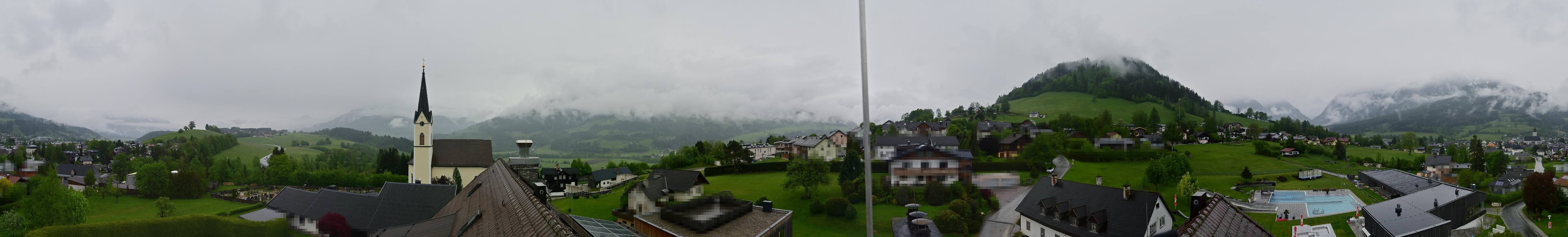 Archiv Foto Webcam Gröbming: Kirche und Panoramabad