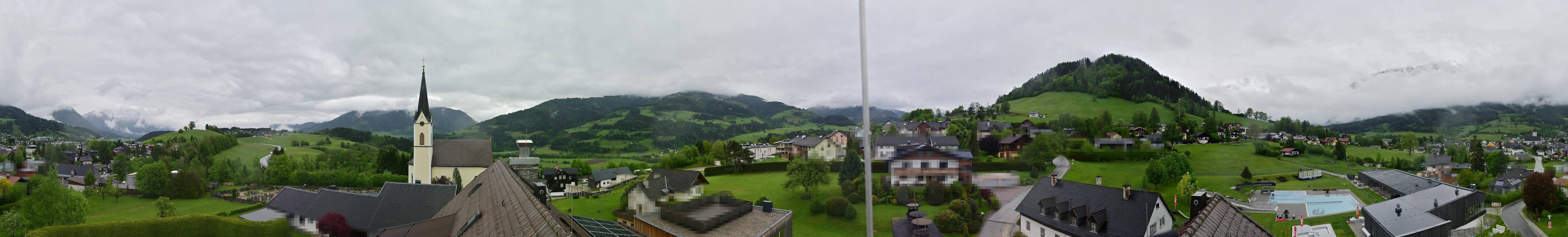 Archiv Foto Webcam Gröbming: Kirche und Panoramabad