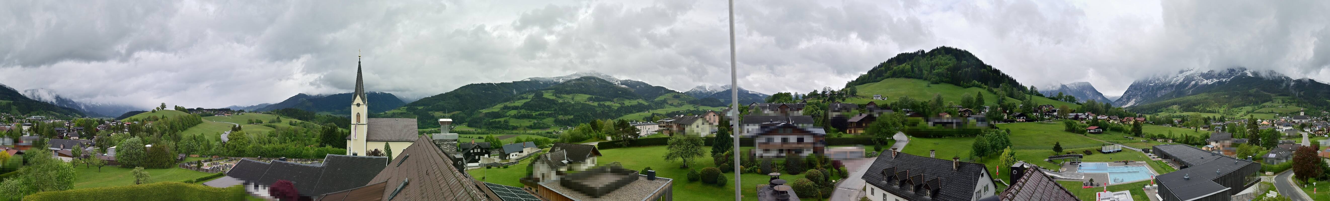 Archiv Foto Webcam Gröbming: Kirche und Panoramabad