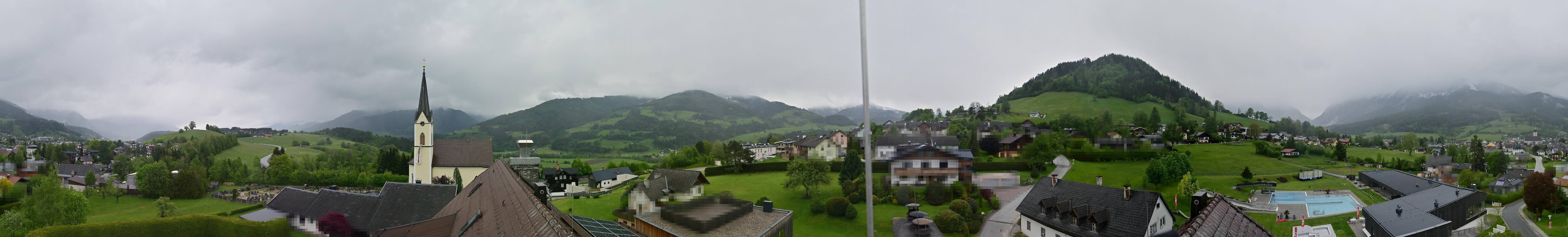 Archiv Foto Webcam Gröbming: Kirche und Panoramabad