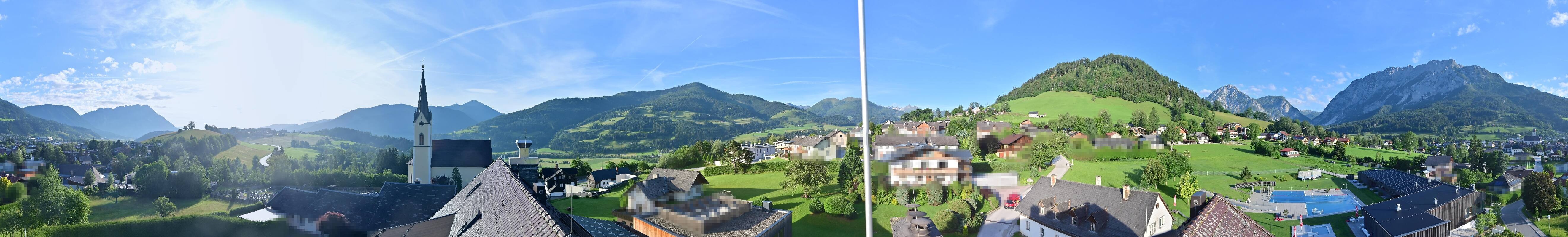 Archiv Foto Webcam Gröbming: Kirche und Panoramabad