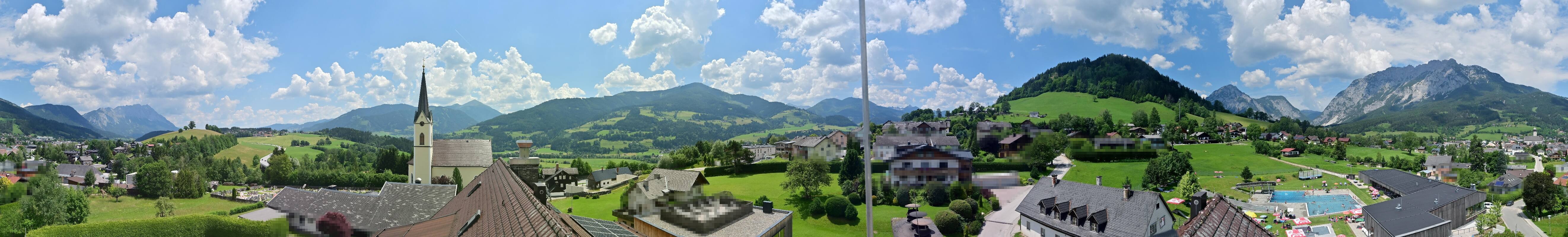 Archiv Foto Webcam Gröbming: Kirche und Panoramabad