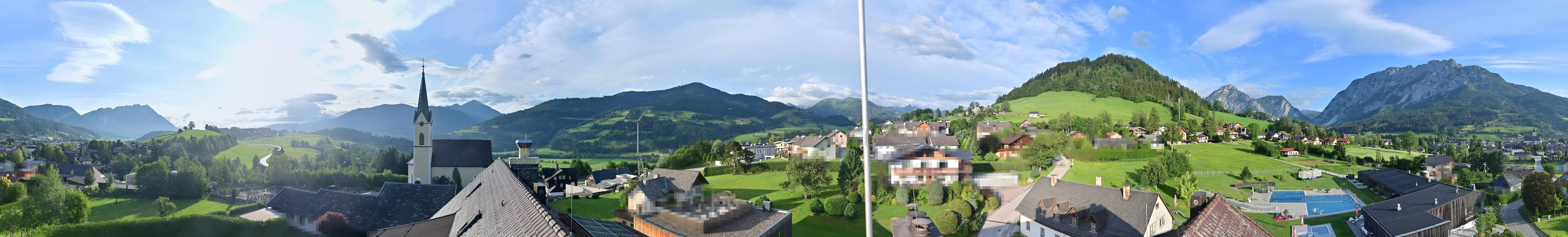Archiv Foto Webcam Gröbming: Kirche und Panoramabad