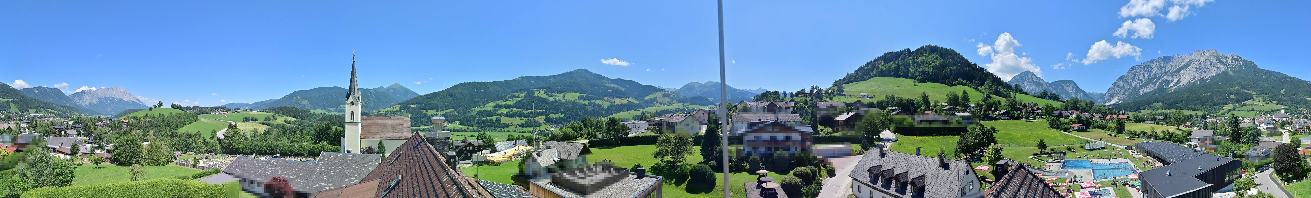 Archiv Foto Webcam Gröbming: Kirche und Panoramabad