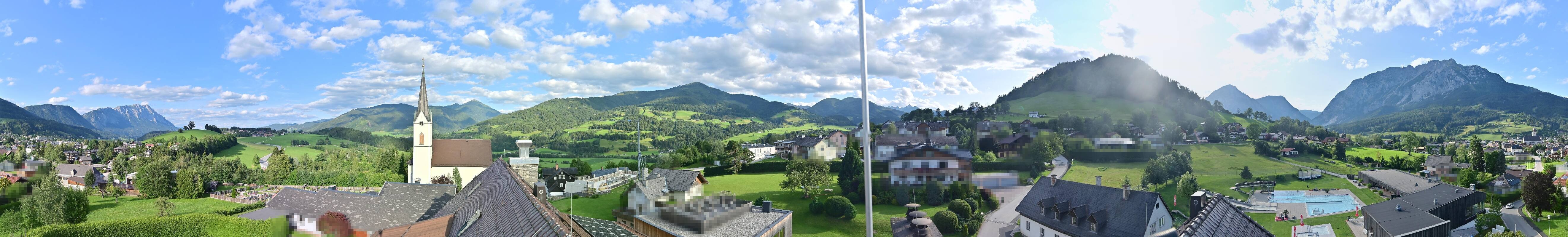 Archiv Foto Webcam Gröbming: Kirche und Panoramabad