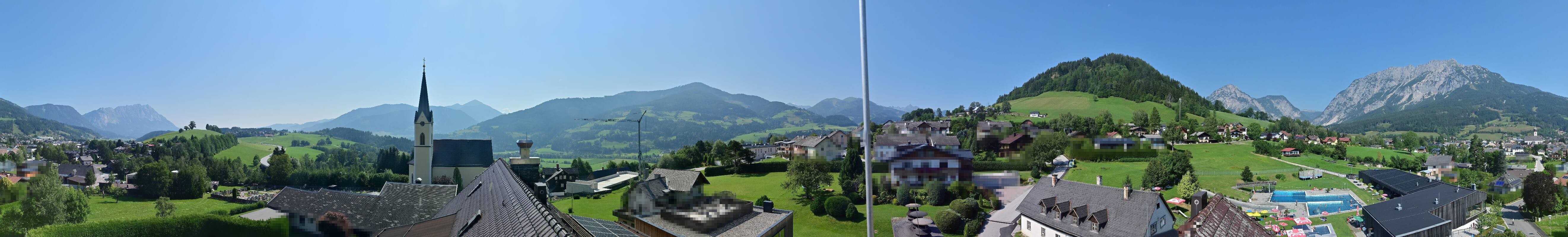 Archiv Foto Webcam Gröbming: Kirche und Panoramabad
