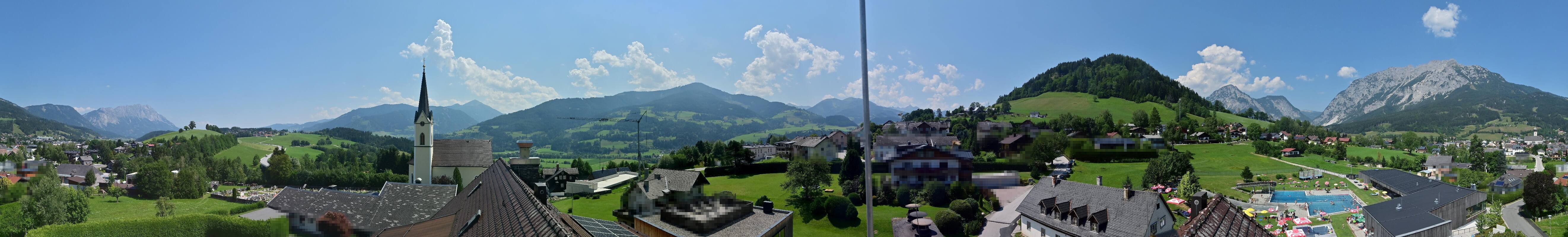 Archiv Foto Webcam Gröbming: Kirche und Panoramabad
