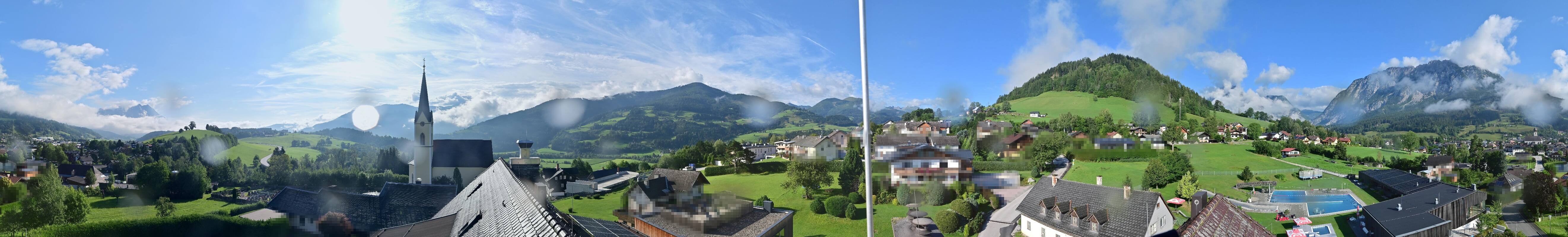 Archiv Foto Webcam Gröbming: Kirche und Panoramabad