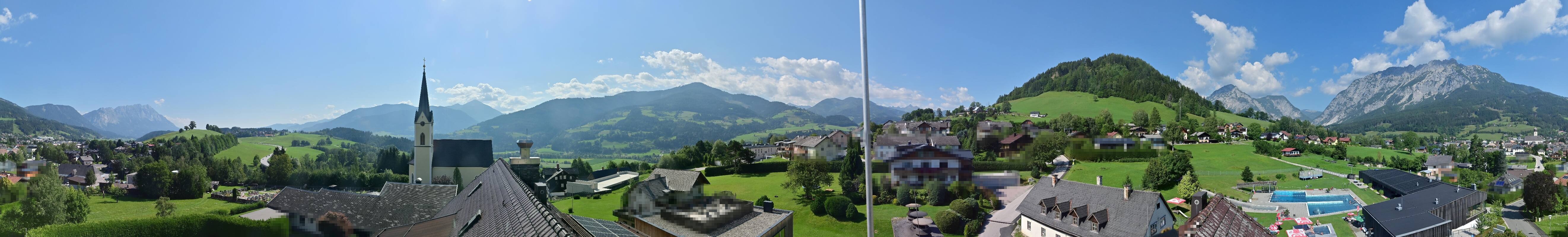 Archiv Foto Webcam Gröbming: Kirche und Panoramabad
