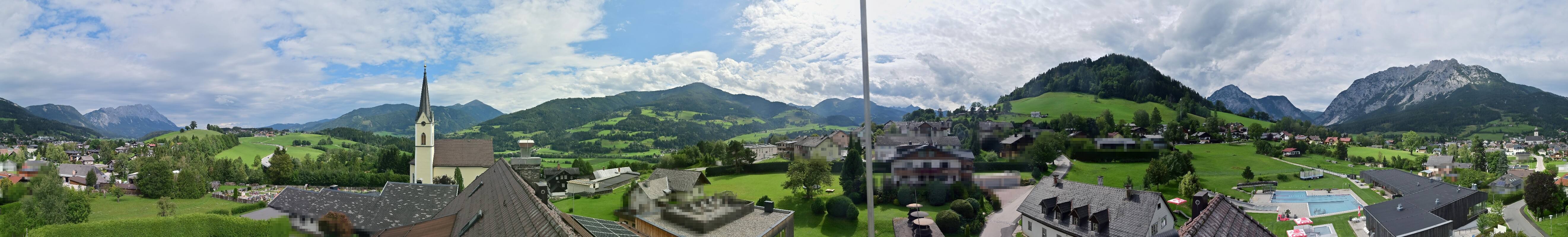 Archiv Foto Webcam Gröbming: Kirche und Panoramabad