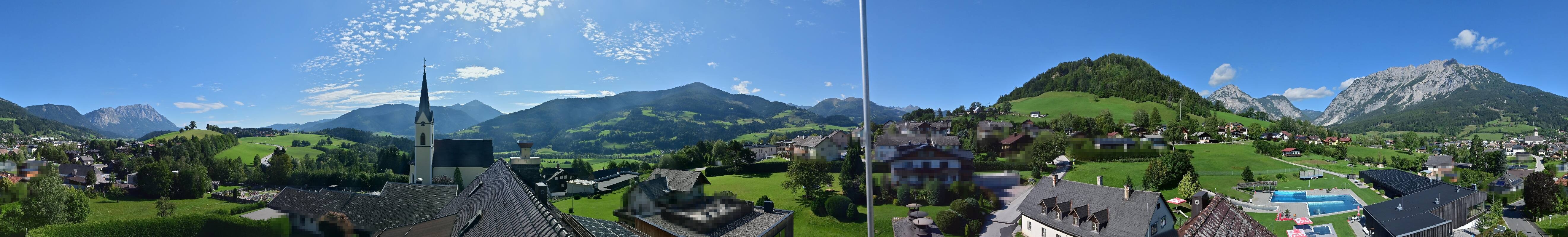 Archiv Foto Webcam Gröbming: Kirche und Panoramabad