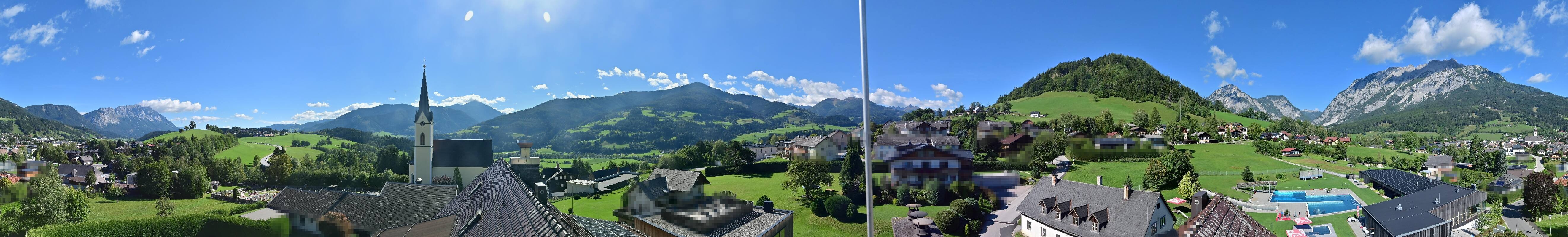 Archiv Foto Webcam Gröbming: Kirche und Panoramabad