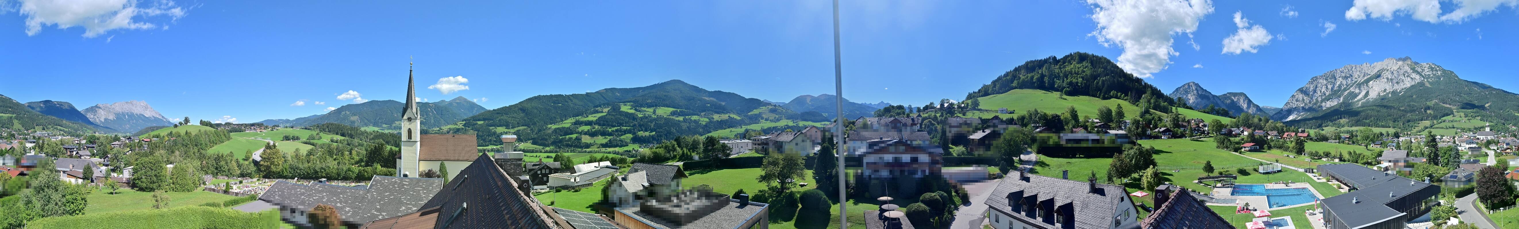 Archiv Foto Webcam Gröbming: Kirche und Panoramabad