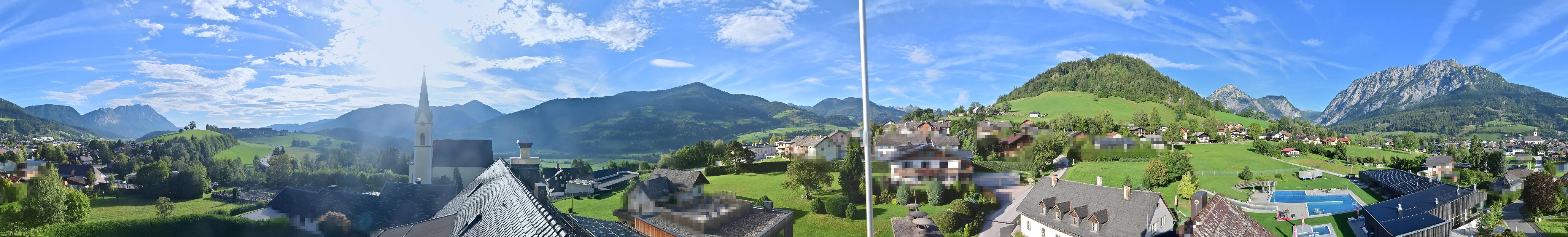 Archiv Foto Webcam Gröbming: Kirche und Panoramabad