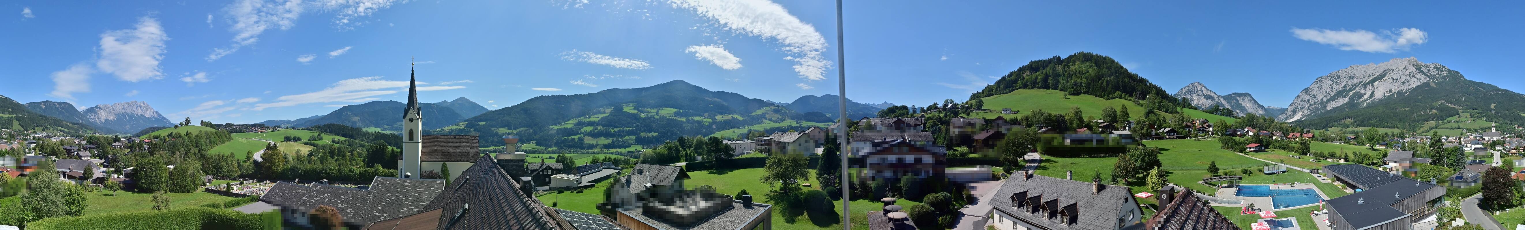 Archiv Foto Webcam Gröbming: Kirche und Panoramabad