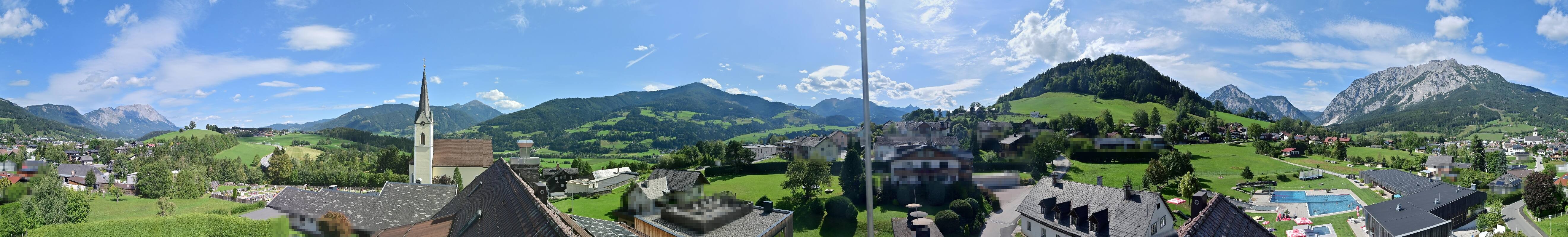 Archiv Foto Webcam Gröbming: Kirche und Panoramabad