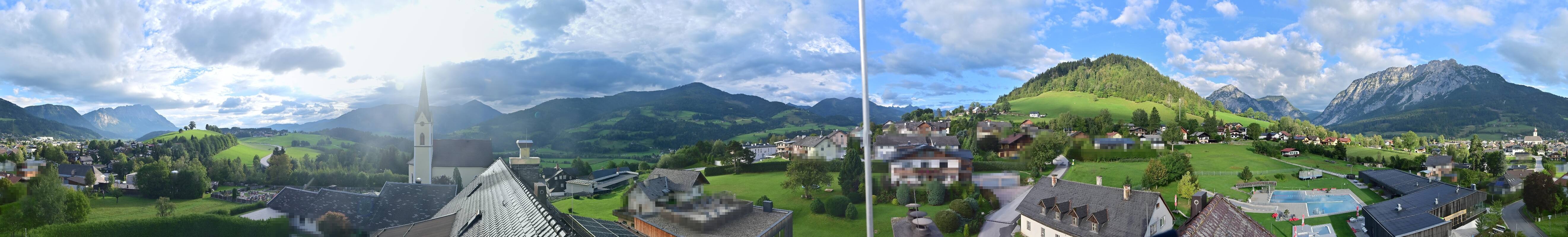 Archiv Foto Webcam Gröbming: Kirche und Panoramabad