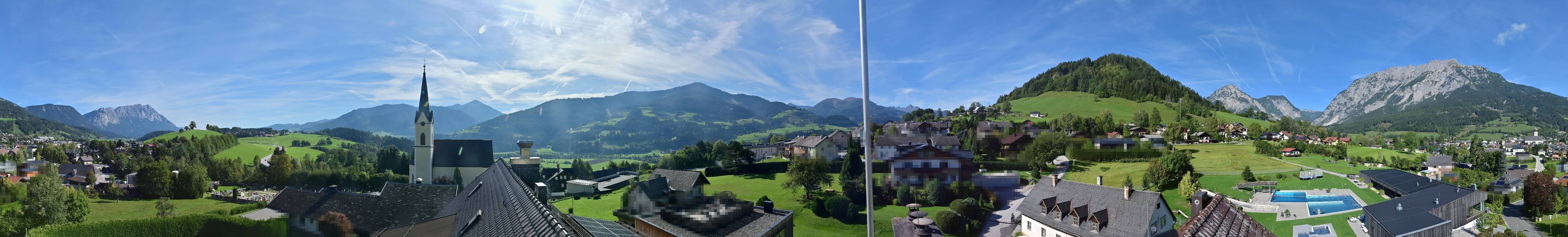 Archiv Foto Webcam Gröbming: Kirche und Panoramabad