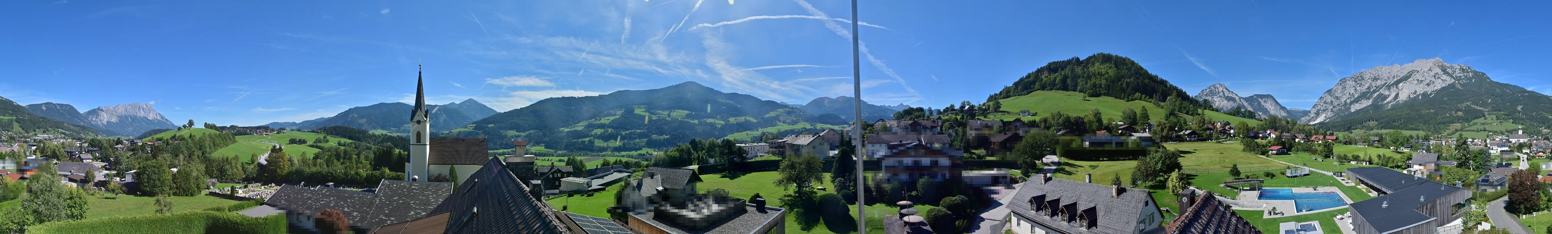 Archiv Foto Webcam Gröbming: Kirche und Panoramabad