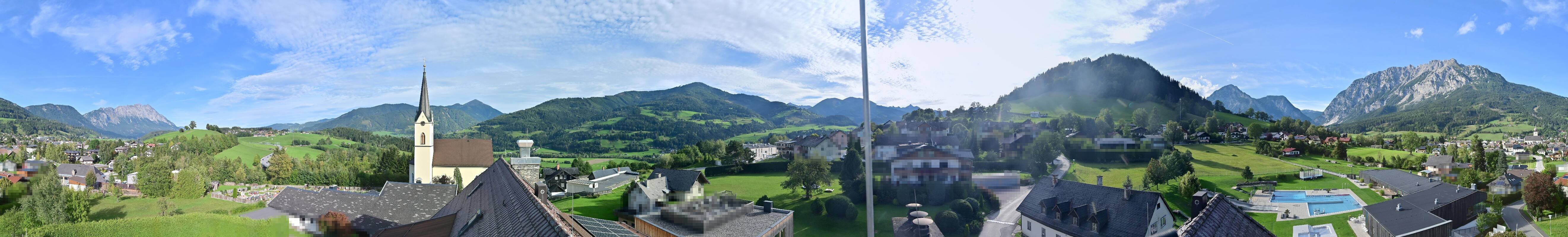 Archiv Foto Webcam Gröbming: Kirche und Panoramabad
