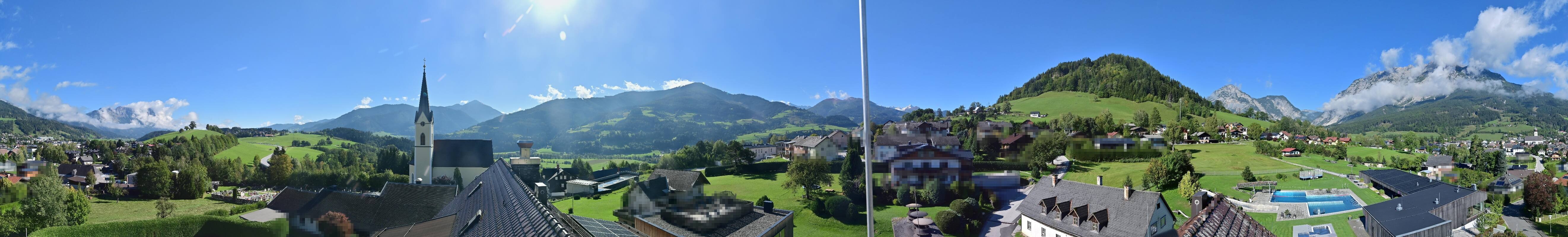 Archiv Foto Webcam Gröbming: Kirche und Panoramabad