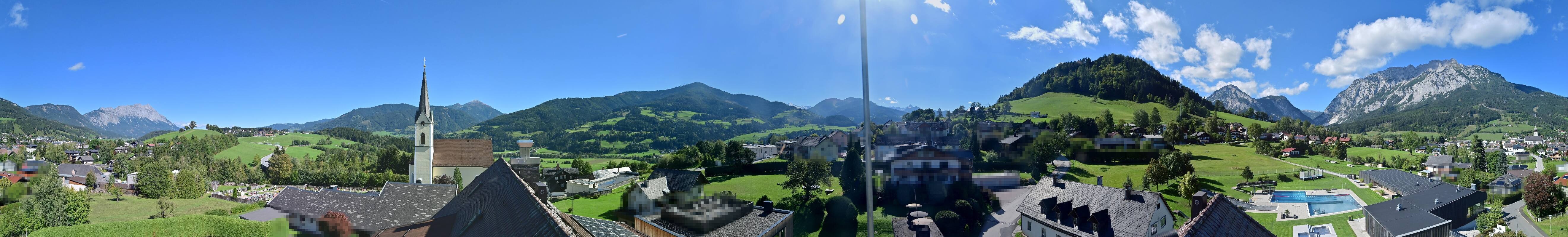 Archiv Foto Webcam Gröbming: Kirche und Panoramabad