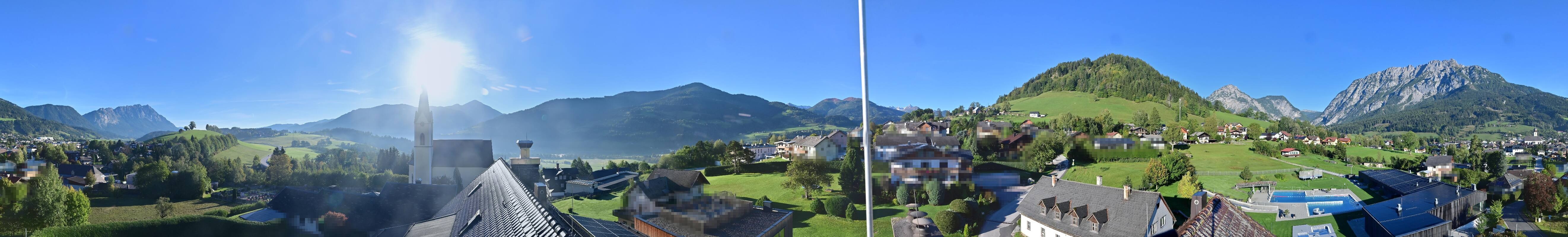 Archiv Foto Webcam Gröbming: Kirche und Panoramabad