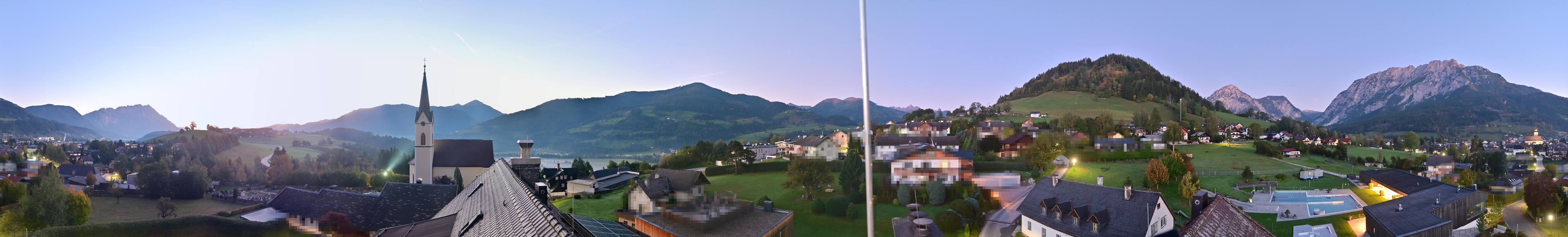 Archiv Foto Webcam Gröbming: Kirche und Panoramabad