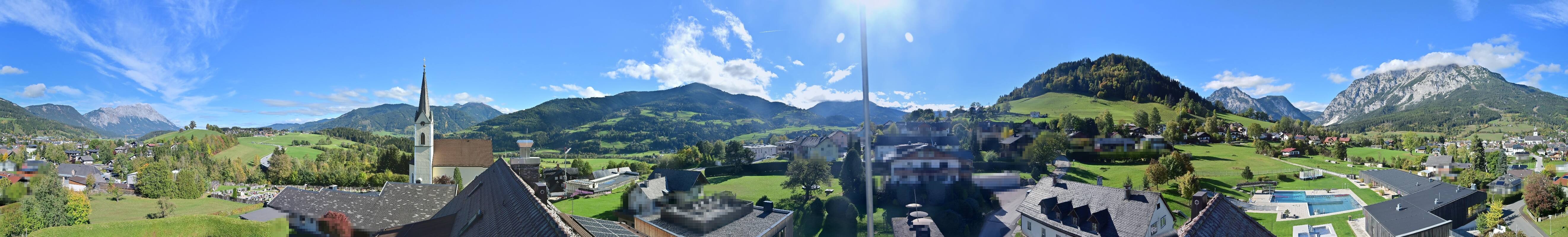 Archiv Foto Webcam Gröbming: Kirche und Panoramabad
