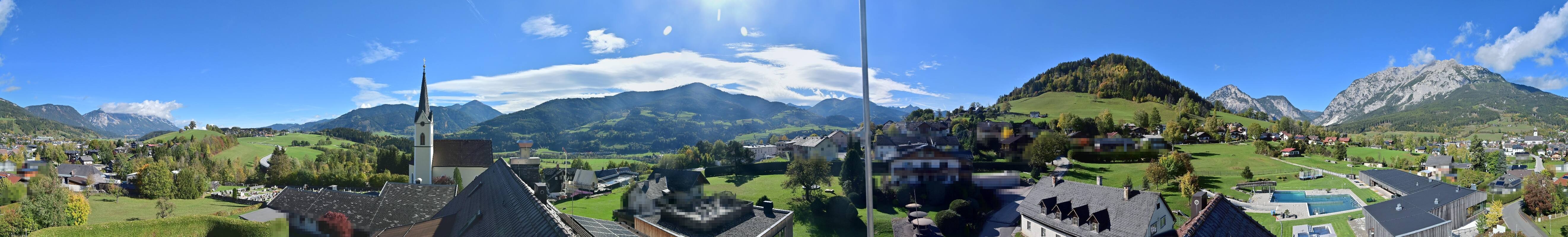 Archiv Foto Webcam Gröbming: Kirche und Panoramabad