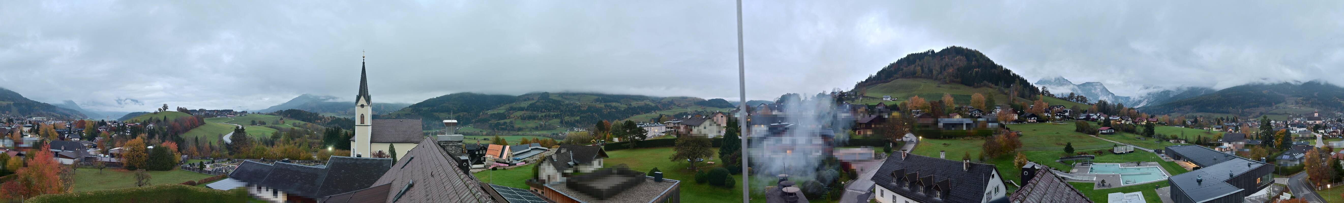 Archiv Foto Webcam Gröbming: Kirche und Panoramabad