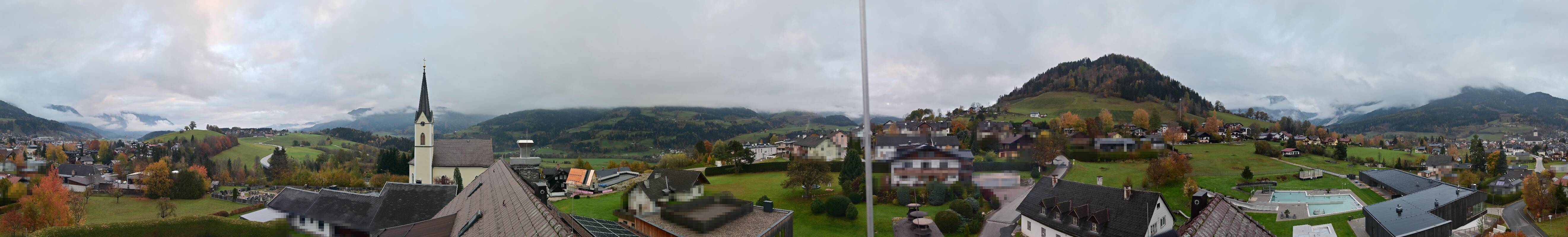 Archiv Foto Webcam Gröbming: Kirche und Panoramabad