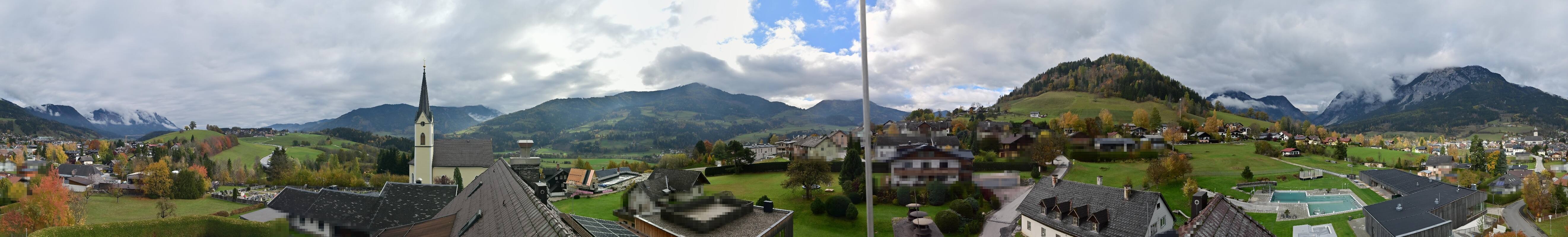Archiv Foto Webcam Gröbming: Kirche und Panoramabad