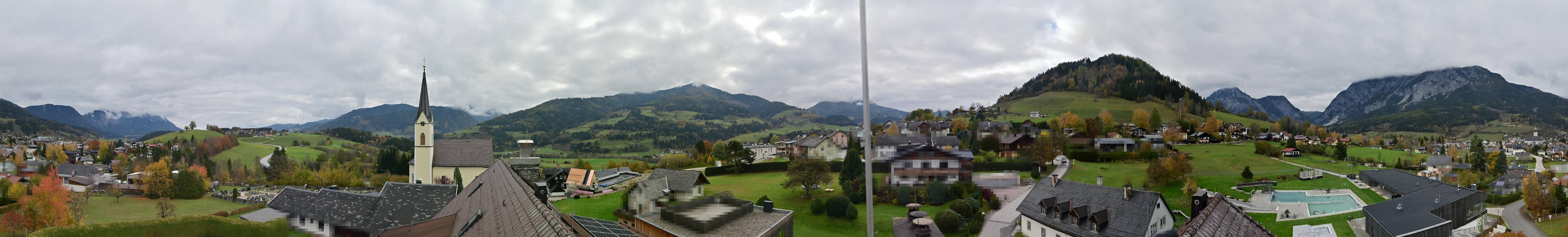 Archiv Foto Webcam Gröbming: Kirche und Panoramabad