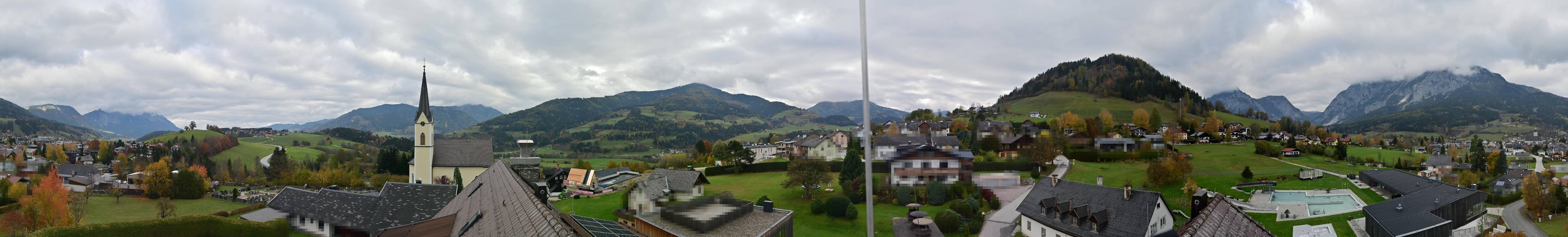 Archiv Foto Webcam Gröbming: Kirche und Panoramabad