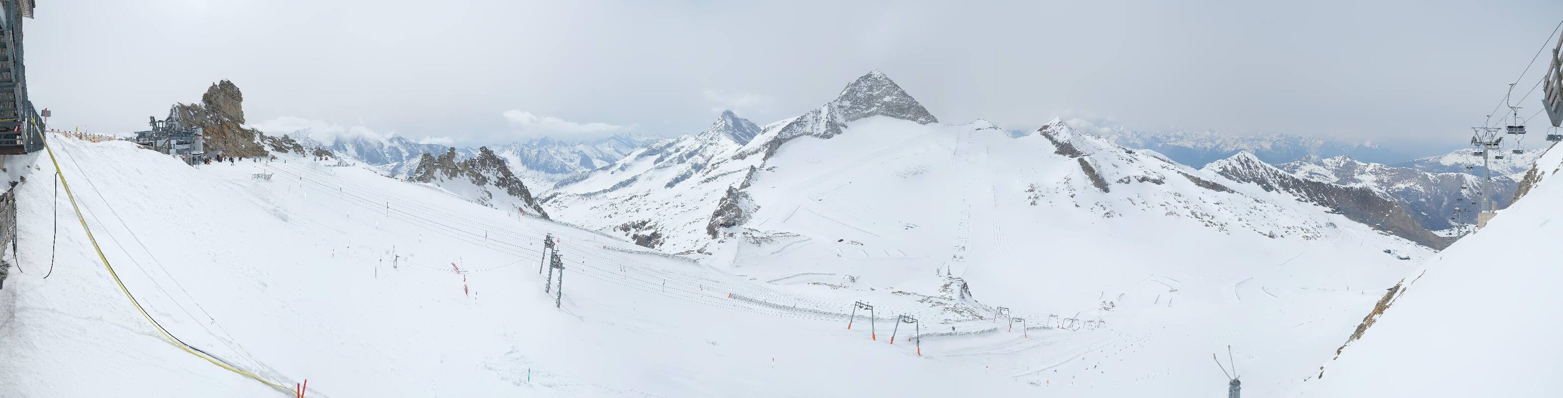 Archived image Webcam Hintertux Glacier - View from Gefrorene Wand