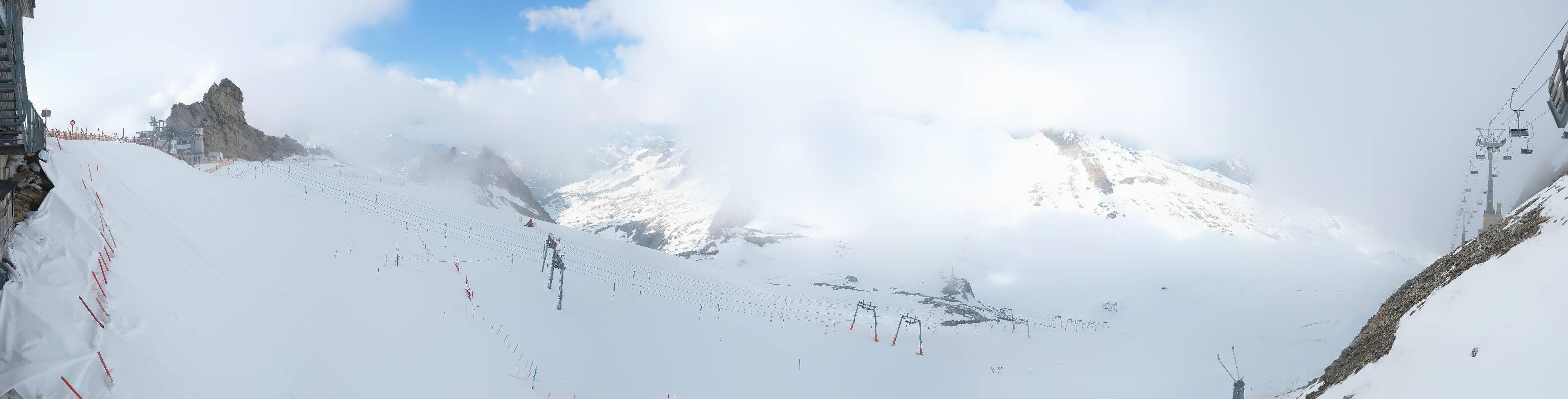 Archived image Webcam Hintertux Glacier - View from Gefrorene Wand