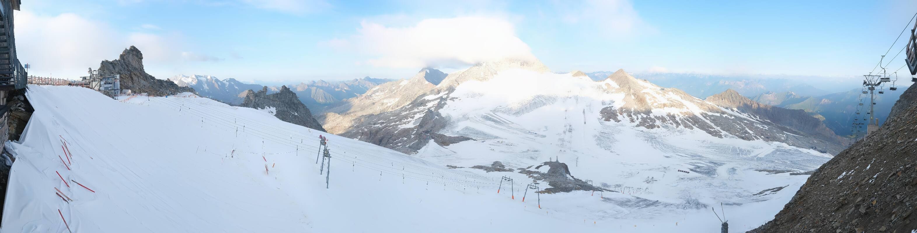 Archived image Webcam Hintertux Glacier - View from Gefrorene Wand