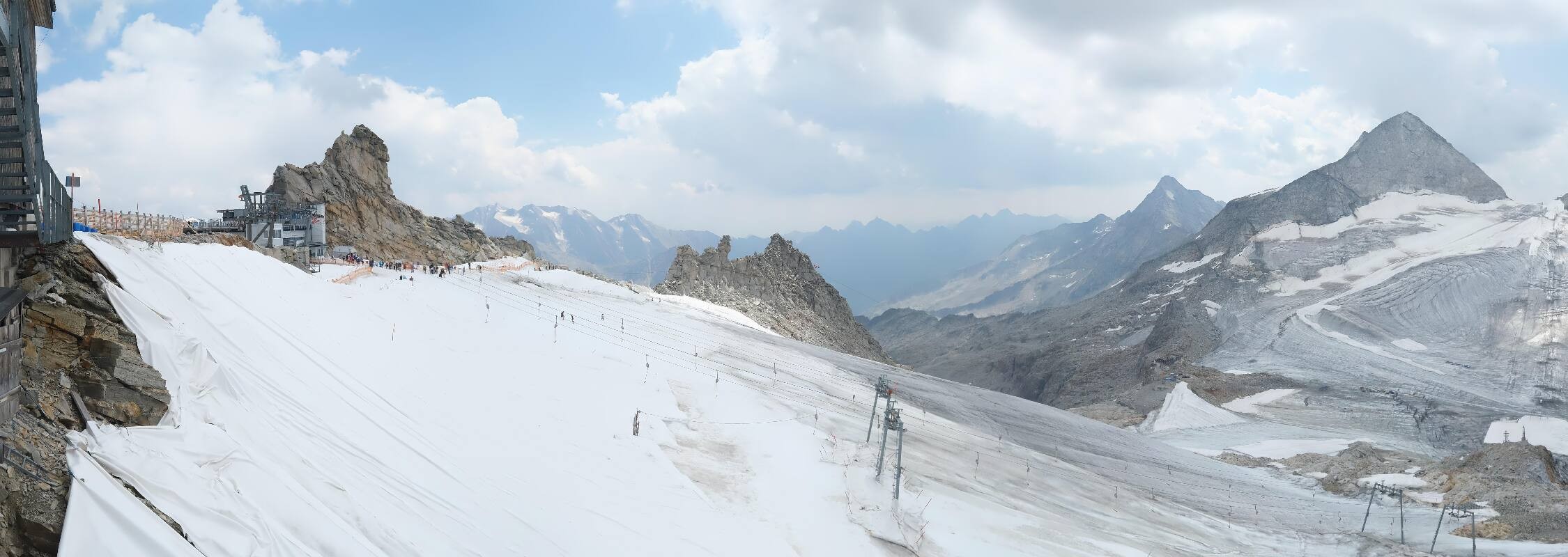 Archived image Webcam Hintertux Glacier - View from Gefrorene Wand
